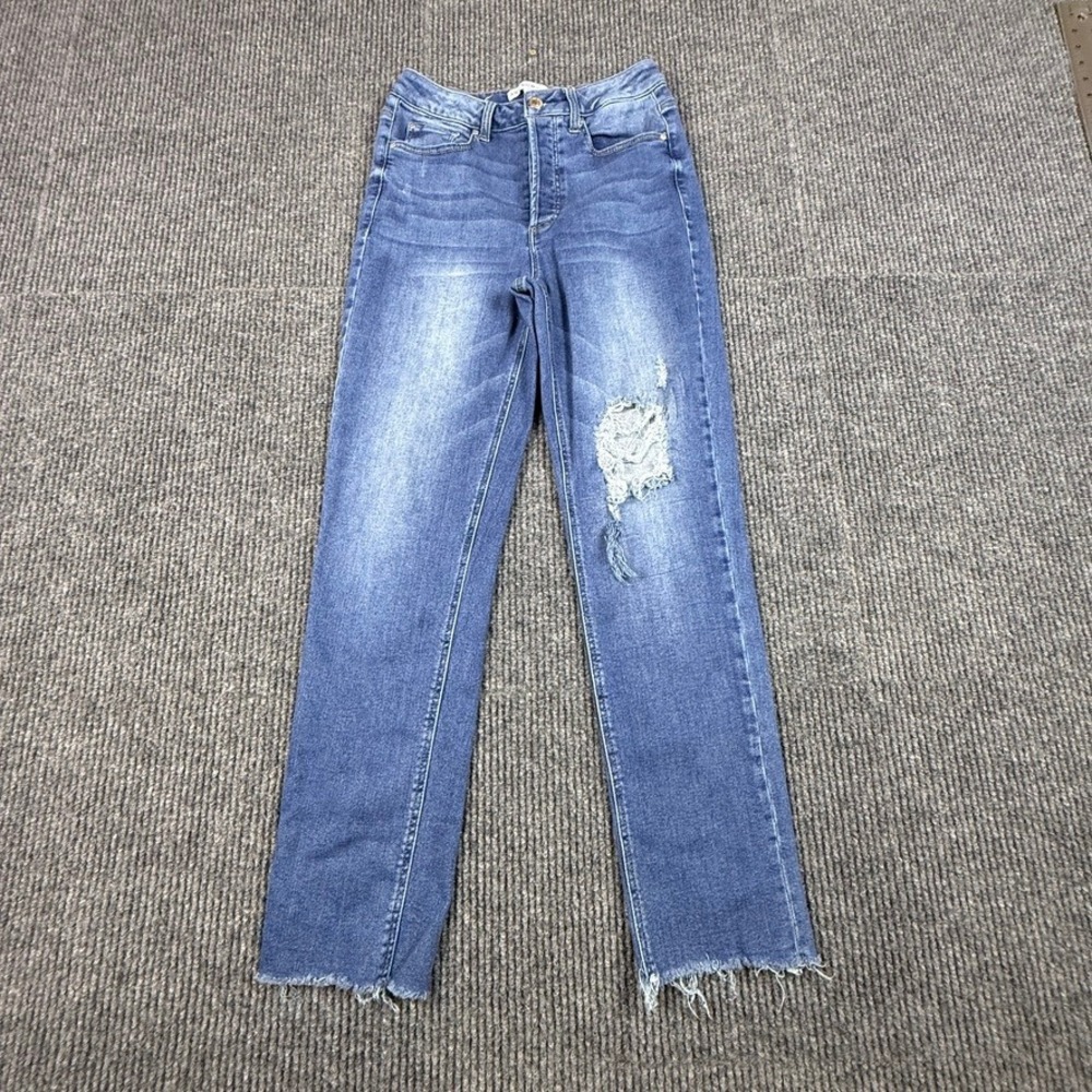 And Now This Womens High Rise Straight Leg Distressed Jeans Size 28 ANT23300-2‎